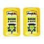 Post-it 'Sign and Date' Message Flags, 1" Wide, Green, 100 Flags/Pack (680-SD2)~#|#~EEB7271C-13D2-4605-9D3083EDFCE49AC6_sc7