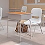 Flash Furniture Billie 24"W Student Desk with Open Front Metal Book Box, Walnut/Silver (FDDESKGYWAL)~#|#~EED23EB3-CF8C-4692-BD1268C5979B7EAE_sc7