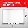 TRU RED Steel Magnetic Whiteboard | Dry Erase Board for Wall, White Board with Satin Frame, 3 ft x 2 ft, + 4 Multicolor Markers~#|#~EF136EE2-41F0-49FE-92E85ED0E978AE56_sc7