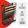 TRU RED Mesh Letter Wall File, 5‑Pocket Hanging File Organizer, Black – Vertical Wall‑Mounted Mail & Document Holder~#|#~EF4CB538-F6C8-4833-A51DFD9A1925F120_sc7