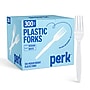 Perk Medium‑Weight Plastic Forks, 300 Count Bulk Disposable Forks for Everyday Meals, Parties & Events, White~#|#~EF55DA0F-4848-4AA9-9ED6EE128220874B_sc7