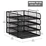 Mind Reader Metal Front Loading Stackable Letter Tray, Letter/Legal Size, Black (BSTACK4-PNK)~#|#~EF831EDE-8E9A-41E0-BCBE8890B9689B46_sc7