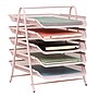 Mind Reader 5-Tier Stackable Paper Desk Tray Organizer, Metal, Pink (5TPAPER-PNK)~#|#~EF8C7458-50F3-4C78-AD5CCEB5FC2B732B_sc7