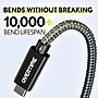 Overtime C82 100W Fast Charging 6 ft Braided USB-C to USB-C Cable, Black (OCC82BK)~#|#~EF93E254-F5AB-47B5-B0B3102C00B7A712_sc7