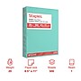 Staples Pastel Color Copy Paper, 20 lbs., 8.5" x 11", Turquoise, 500 Sheets/Ream~#|#~EF9CC3AD-5ECE-427F-BC161A0F644437DF_sc7