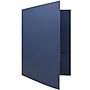 JAM Paper 2-Pocket Textured Linen Business Folders, Navy Blue, 25/Pack (386LNAA)~#|#~EFDEF7CE-D231-453D-9C53A352E79AB47E_sc7
