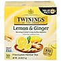 Twinings Lemon & Ginger Caffeine-Free Herbal Tea Bags, 2.65 oz., 50/Box (TNA53653)~#|#~EFECFA6E-ADF7-4737-B423F5D9AFDB3F8B_sc7