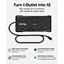 Plugable 12-Outlet 4320 J Surge Suppressor, 6 ft., Black (PS12-USB2B)~#|#~F006B281-5A55-4958-8F41A6470DB46A7D_sc7