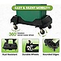 Alpine Industries Plastic Trash Can and Dolly, 23 Gallon, Gray (ALP477-GRY-PKD)~#|#~F0311DFB-984D-4FA6-8131C0B492173DFD_sc7