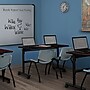 Regency Kobe 48" Flip Top Mobile Training Table- Mahogany & 2 'M' Stack Chairs- Grey~#|#~F065D411-5011-44AF-921CE697D3CF90E5_sc7