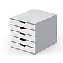 Durable Varicolor Stackable Storage Drawer, 5 Drawers, Plastic, Multicolored (762527)~#|#~F07299EF-2B50-441F-BD02F439E49946FD_sc7