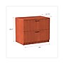 Alera® Valencia Series 2-Drawer Exec Lateral File Cabinet, Medium Cherry Finish, Legal (VA513622MC)~#|#~F087BB1D-490F-44A9-906DCD6C0A32B457_sc7