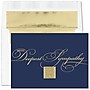 "With Deepest Sympathy" Card w/ Gold Lined White Envelope, 25/BX~#|#~F09AE0E4-1459-4A16-9AA10B7ADB1A995C_sc7