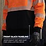 Ergodyne GloWear 8317BK High Visibility Long Sleeve Black Bottom Hooded Sweatshirt, ANSI Type R, Class 3, Orange, Large (22984)~#|#~F0B7B728-9E80-4E43-B72082BA82AC5EFF_sc7
