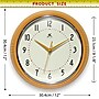 Infinity Instruments Round Retro Saffron Wall Clock, Aluminum, 12" (10940SY-12)~#|#~F0FFF67A-E1FF-4717-ACD0443BCF1FBCE1_sc7