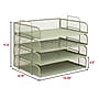 Staples Metal Mesh Side Loading Stackable Letter Tray, Letter Size, Sage Green, 4/Pack (ST63843)~#|#~F1131DF2-D3F8-4B86-A34098480C778745_sc7