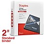 Staples 2" 3-Ring View Binder, D-Ring, White (55411/26444)~#|#~F1316BD0-6E28-4966-A6AA2D8EBC26454C_sc7