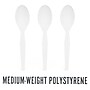 Perk™ Polystyrene Spoon, Medium-Weight, White, 1000/Pack (PK56396)~#|#~F135E5D7-50F0-4EB4-8C08352BC04E88D3_sc7