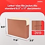 Staples Reinforced File Pockets, Letter Size, 3.5‑Inch Expansion, Heavy‑Duty Brown Accordion Files for Organization – 25/Pack~#|#~F170A711-90D5-43E2-AB597E85EB2C402F_sc7