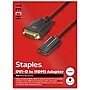 Staples TECH DVI-D to HDMI Audio/Video Adapter, Male to Female, Black (ST62359)~#|#~F17DD173-3E77-445B-B075114828684C49_sc7