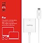 Staples TECH USB‑C to HDMI Adapter – Audio/Video Converter for Monitors, TVs & Projectors, Male‑to‑Female, White~#|#~F197345D-3B16-4304-BA40B64638FC629F_sc7