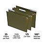 Staples® 95% Recycled Hanging File Folders, 1/3-Cut Tab, Letter Size, Standard Green, 25/Box (ST116806/116806)~#|#~F1B0B45E-47B2-4AB1-9BC40128E0DCF4F0_sc7