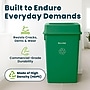 Alpine Industries Polypropylene Recycling Bin with Lid and Dolly, 23 Gallon, Green (ALP477-GRN1-PKD)~#|#~F1CC88BD-3EA6-45EB-BA32A30791811EF3_sc7