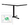 Correll Dry-Erase Markerboard Cafe Table, 30" x 42", Frosty White/Black (BCT3042DE-80)~#|#~F21752A0-0563-4723-BF69AF3E65499185_sc7