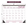 2027 Brownline Classic 22" x 17" Monthly Desk Pad Calendar, White/Burgundy (C1731)~#|#~F27D3DD7-985C-4D4F-B10A3450463FCEFB_sc7