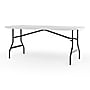 Staples 6' x 29.5" Heavy Duty Plastic Folding Table, White Granite (62109)~#|#~F2ACB249-86F7-4793-A6DBFF3AB2FCDF05_sc7