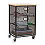 Mind Reader 3-Shelf Drawer Mobile Organizer Cart with Wheels, Black (3TMESHC-BLK)~#|#~F2D11562-67B7-4C8D-8AD07EE61FEE5811_sc7