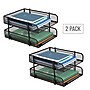 Mind Reader 2-Tier Stackable Paper Desk Tray, Metal Mesh, Black, 2/Set (2CSTACK2-BLK)~#|#~F309E096-C428-4AED-8E512209E8E0ECB9_sc7