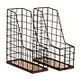 Mind Reader 1-Compartment Wood/Metal File Organizer, Black, 2/Pack (JMWIRE-BLK)~#|#~F3180FF6-175B-4AEA-8BA3467610168888_sc7