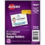 Avery Heavy Duty Multi Badge Holders, Clear, 25/Pack (74471)~#|#~F31A8A5D-3428-4810-A252D6B9D94E914E_sc7