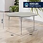 Flash Furniture Wren 60" Flower Activity Table, Height Adjustable, Light Gray Top/Silver Frame (XUA60FLRLGTA)~#|#~F326F0C2-D568-4D6C-B150AB81442B3D82_sc7