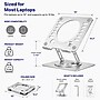 Uncaged Ergonomics Adjustable Swivel Laptop Stand for Desk, Steel, 360° Rotation, Up to 16", Silver~#|#~F3270E5D-61C0-4772-BE9943357D93FA02_sc7