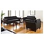 Alera® Reception Lounge Series Club Chair, Black/Black Leather~#|#~F3314E5E-DB74-4A84-9DF6AB632ACEFC5C_sc7