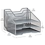 Mind Reader 5-Compartment Metal Mesh File Organizer, Silver (MESHBOX5-SIL)~#|#~F382D08F-8FFE-4D79-AE66D28F7361A72A_sc7