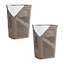 Mind Reader 15.85-Gallon Slim Laundry Hamper with Lid, Plastic, Tan, 2/Set (2HBIN60-BRNM)~#|#~F3957FE3-5B6F-4B9D-A2B80A23E54B3366_sc7
