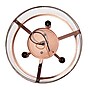 Lalia Home 3-Light 13" Farmhouse Glass and Metallic Accented LED Semi-flushmount, Rose Gold (LHM-1000-RG)~#|#~F3BFA263-14CF-4BCA-8E0C36E06C574282_sc7