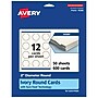 Avery Integrated Cards, 2" Dia., Matte Ivory, 600/Box (95268)~#|#~F4133508-376E-4656-BC83FA4877B8965D_sc7
