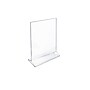 Azar Sign Holder, 5" x 7", Vertical, Table Top, Clear, Acrylic, 10/Pack (142710)~#|#~F43130A2-7926-494B-B873D09960AB2E66_sc7