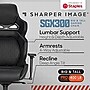 Sharper Image SGX300 Ergonomic Racing Gaming Chair, Black (52914-BLKWHT)~#|#~F442F49B-C6D5-4960-A41B4145480123E1_sc7