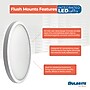 Bulbrite 7" Round 14-Watt 3000K LED Flush Mount Light, 1150 Lumens, White (773604)~#|#~F444C1D2-A9DC-41C7-AA4651AF3B75550E_sc7