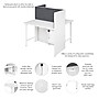 Bush Business Furniture Hustle 48"W 2 Person Back to Back Cubicle Panel Workstation, White (HUS020WH)~#|#~F4541A3B-29D5-4B7A-8602CD6CBA39523F_sc7