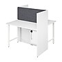 Bush Business Furniture Hustle 48"W 2 Person Back to Back Cubicle Panel Workstation, White (HUS020WH)~#|#~F45C60FA-A7E2-44E3-9378AE4D9B5A7A4C_sc7