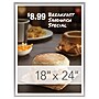 Staples 18" x 24" Plastic Poster Frame, Silver (PPFRM-1824-SLV)~#|#~F48377DF-5FB5-4A53-A85F60CC59366C8A_sc7