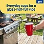 Perk 16 Oz Plastic Cold Cups, 50 Count Disposable Cups for Cold Drinks, Parties & Everyday Use, Red~#|#~F4982A9F-1B93-4400-933DB93CC2F56B2C_sc7