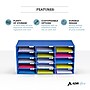 AdirOffice 501 Series 15-Compartment Literature Organizer, 32" x 13", Blue (501-15-BLU)~#|#~F526067B-EC55-4E6F-A9BE560E4E369885_sc7