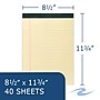 Roaring Spring Paper Products Recycled Legal Pad, 8.5" x 11.75", 40 Sheets/Pad, Canary (74712)~#|#~F52C8788-754F-4F88-A09424539F9BFDE5_sc7